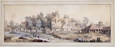 Landscape with Buildings: Possibly at Richmond, Surrey by William Taverner